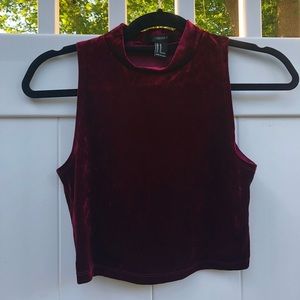 Crushed Velvet Crop Top